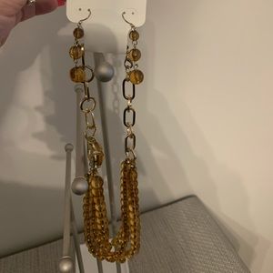 Charming Charlie New amber necklace and earrings set